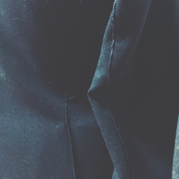 KS skirt/ jacket designer virgin wool.Lined. Piping details. leather tie closure - Picture 7 of 8